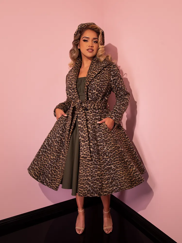 Starlet Swing Coat in Leopard Print - Vixen by Micheline Pitt