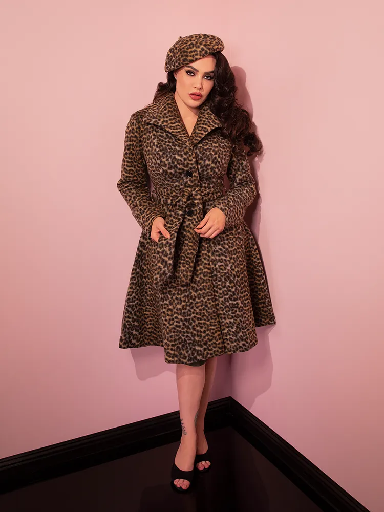 Starlet Swing Coat in Leopard Print - Vixen by Micheline Pitt