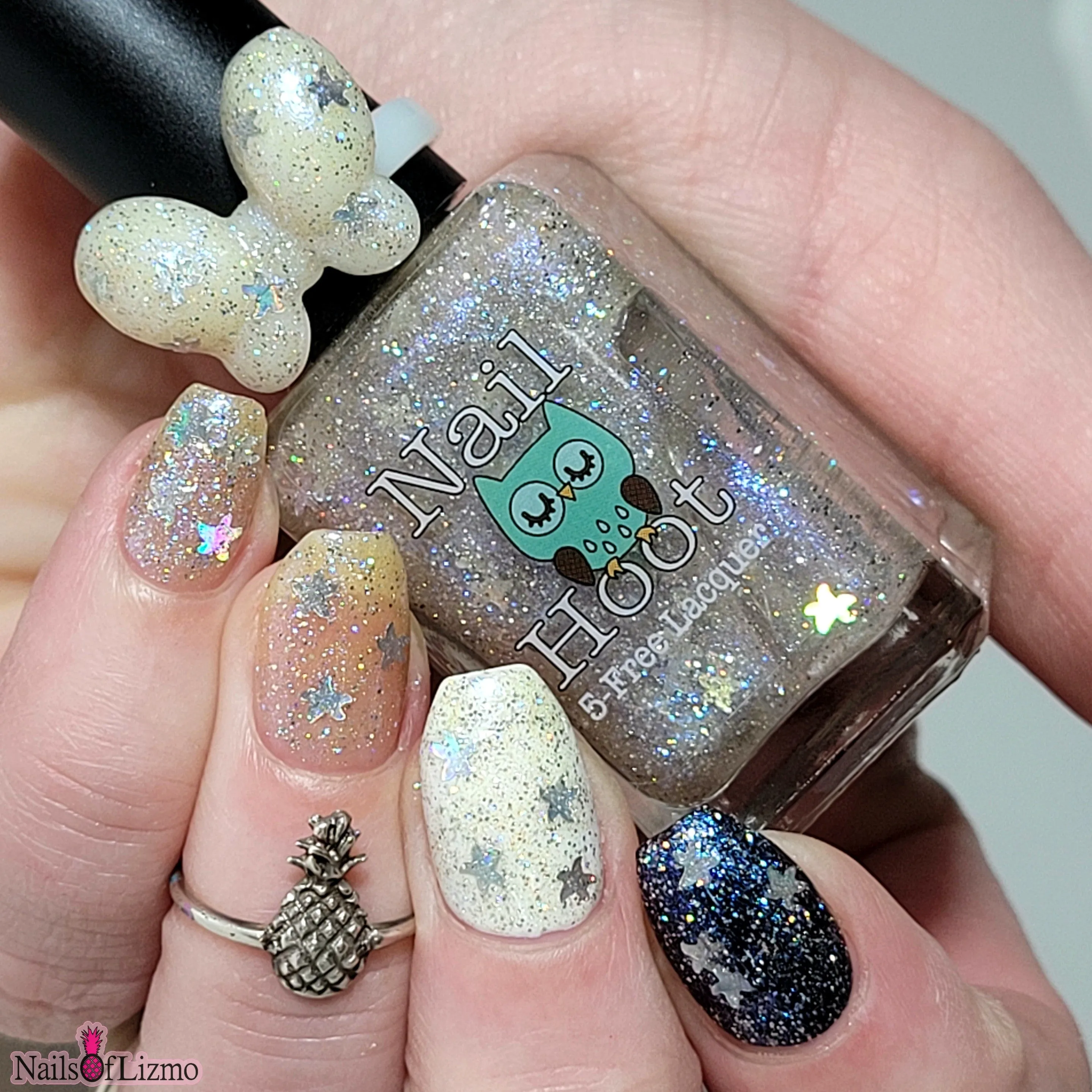 Starry Night Glow in the Dark Shifting Indie Nail Polish Topper