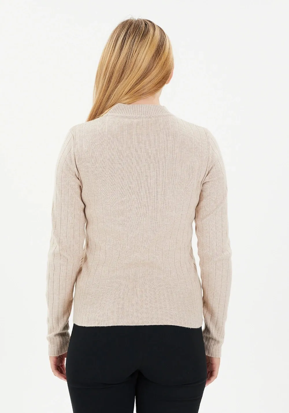 Striped Half Neck Thick Sweater