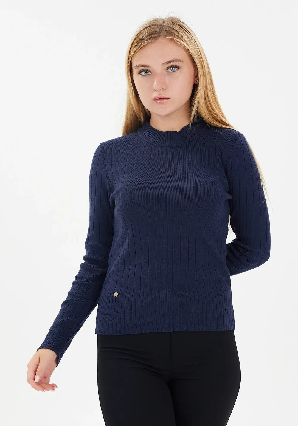 Striped Half Neck Thick Sweater