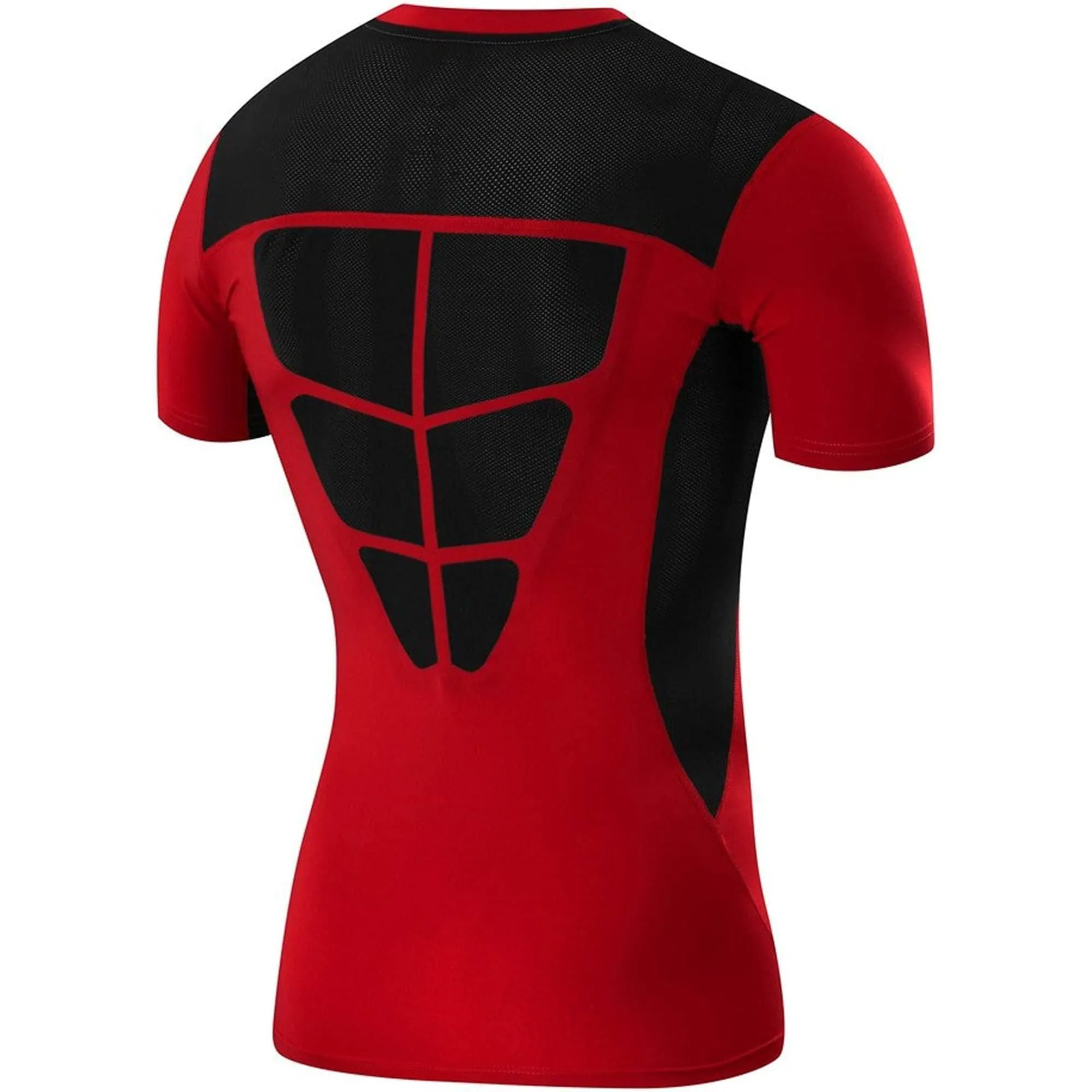 TCA FX Laser Mens Short Sleeve Compression Top - Red