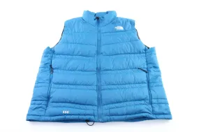 The North Face 550 Embroidered Logo Blue Puffer Vest