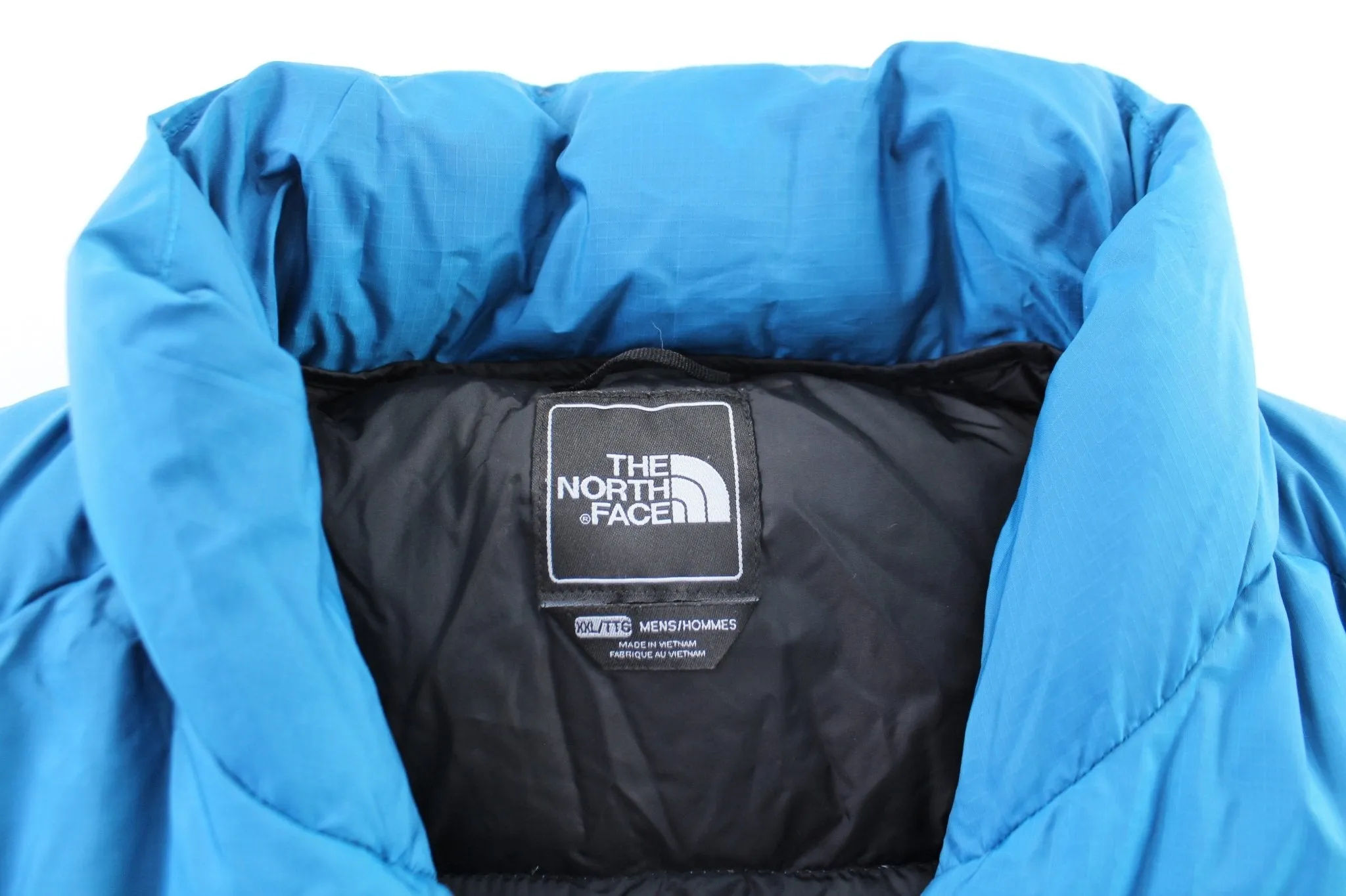 The North Face 550 Embroidered Logo Blue Puffer Vest