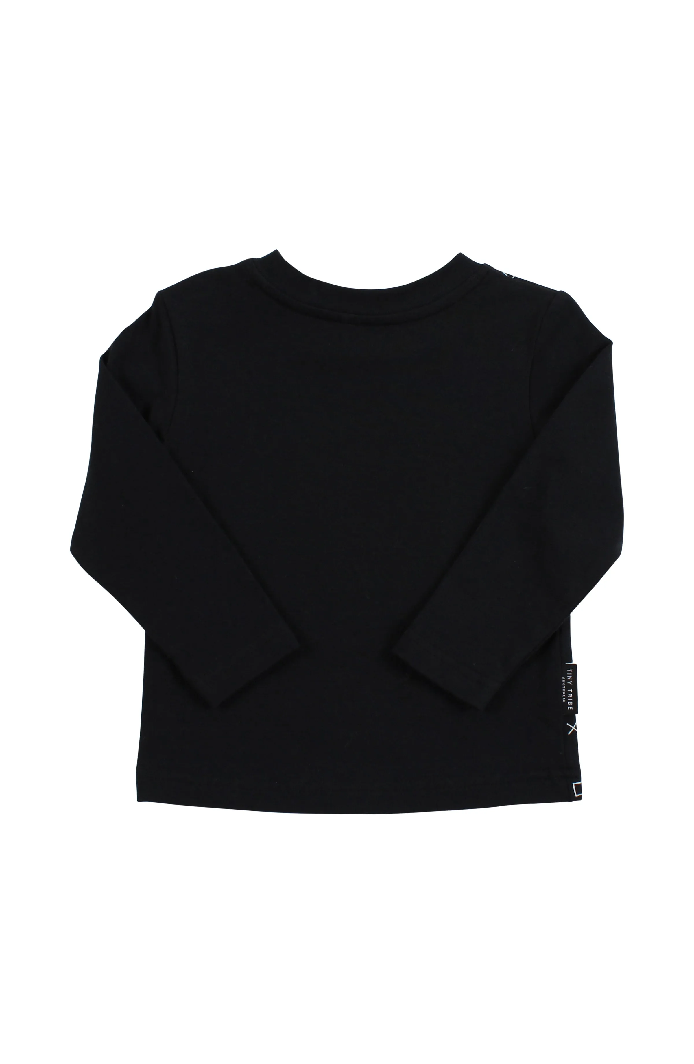 TINY TRIBE - XOX LONG TEE - BLACK