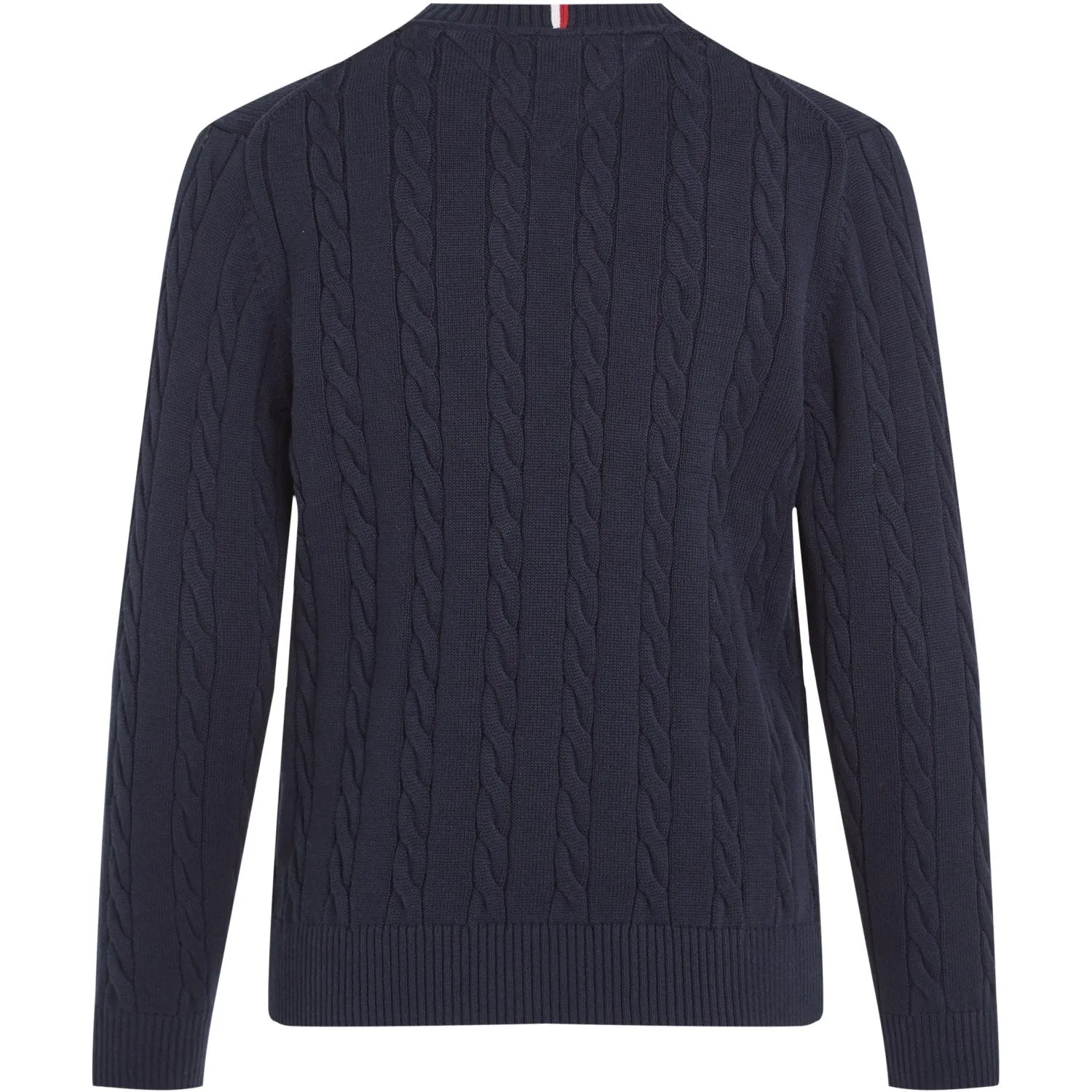 Tommy Hilfiger Dark Night Navy Crew Neck Cotton Cable Sweater