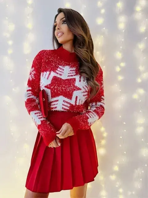 Trendy Knitted Holiday Sweater