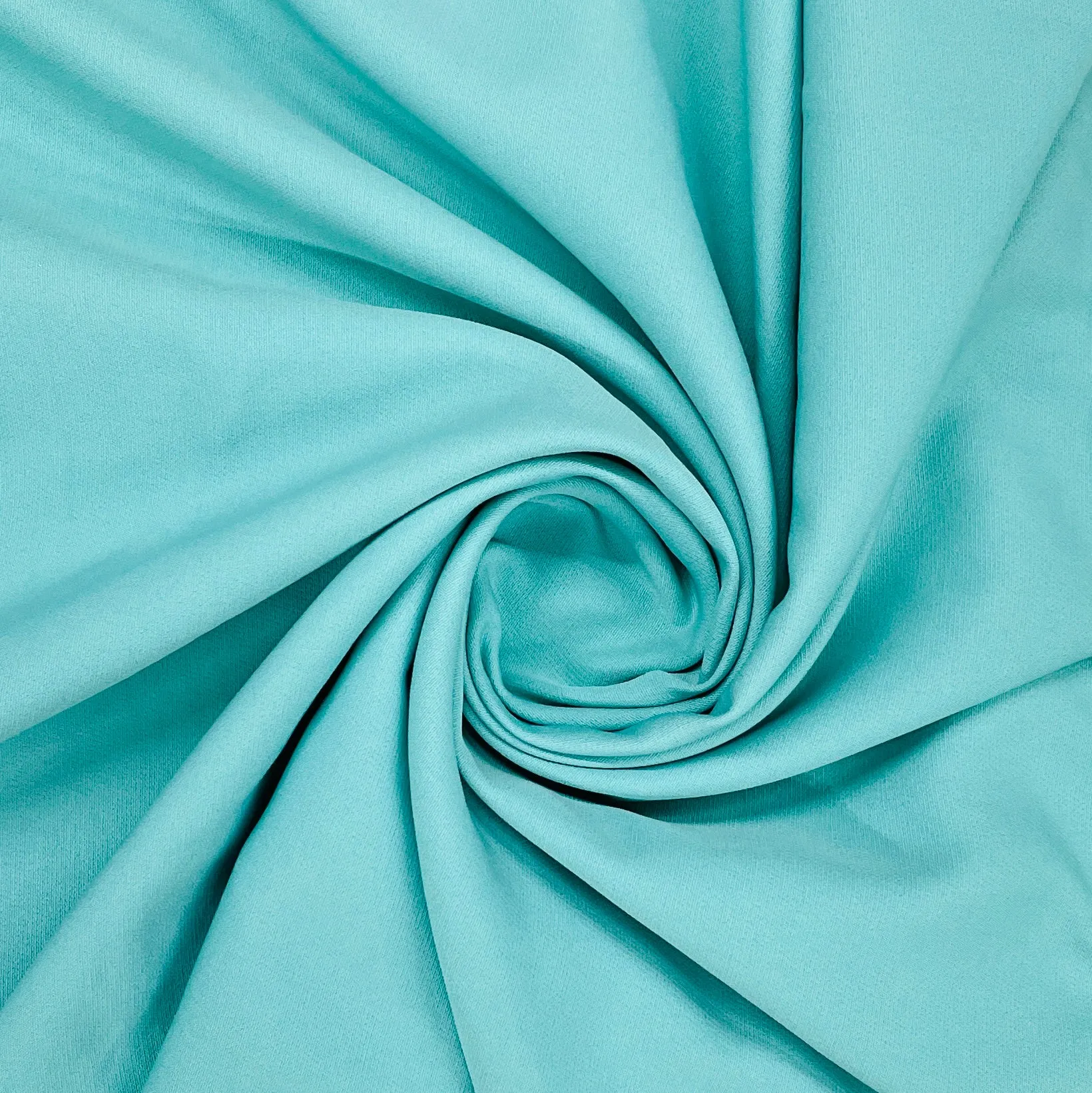 TUrquoise Blue Solid Banana Crepe Fabric