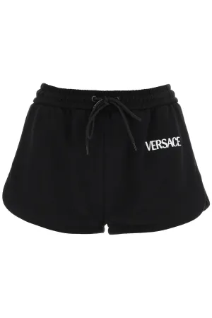 Versace sporty shorts with logo embroidery