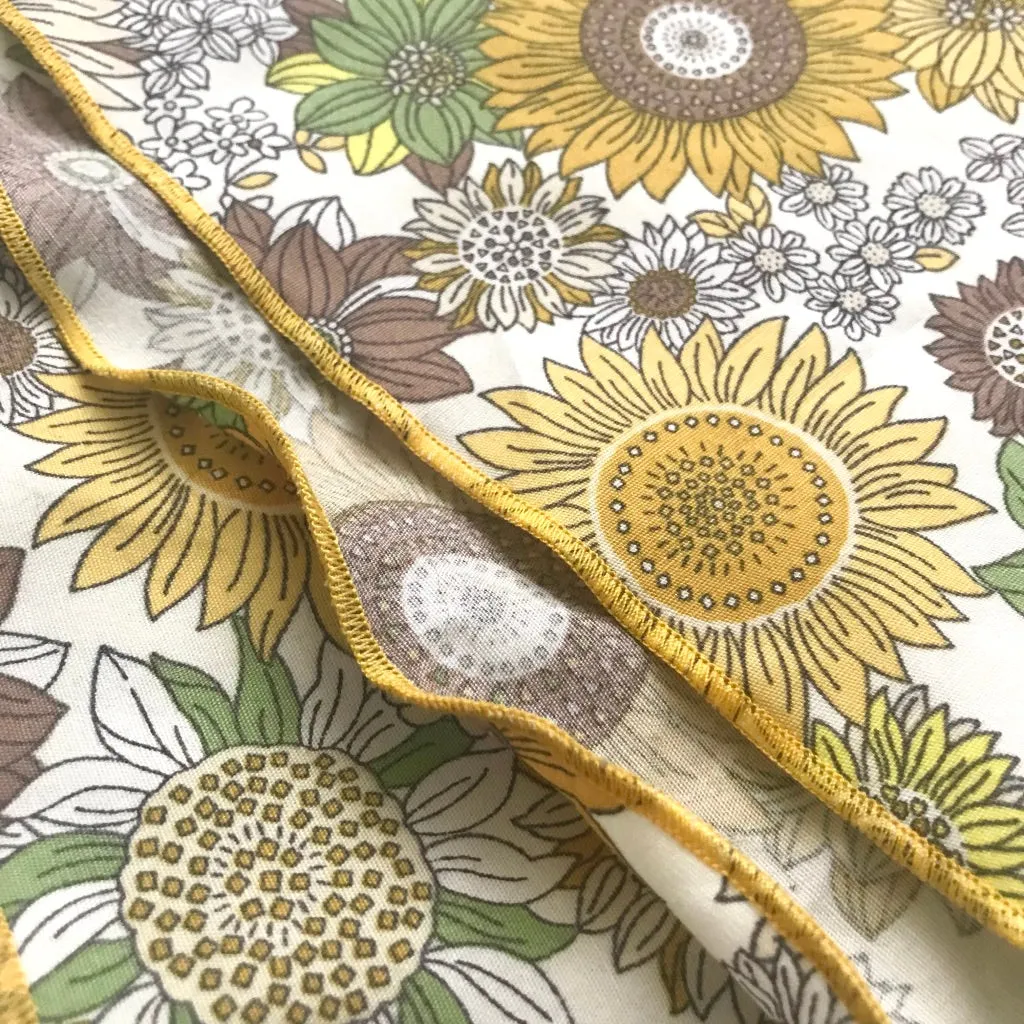 Vintage Sunflower Head Scarf Bandana