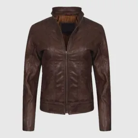 Women Vintage Leather Jacket