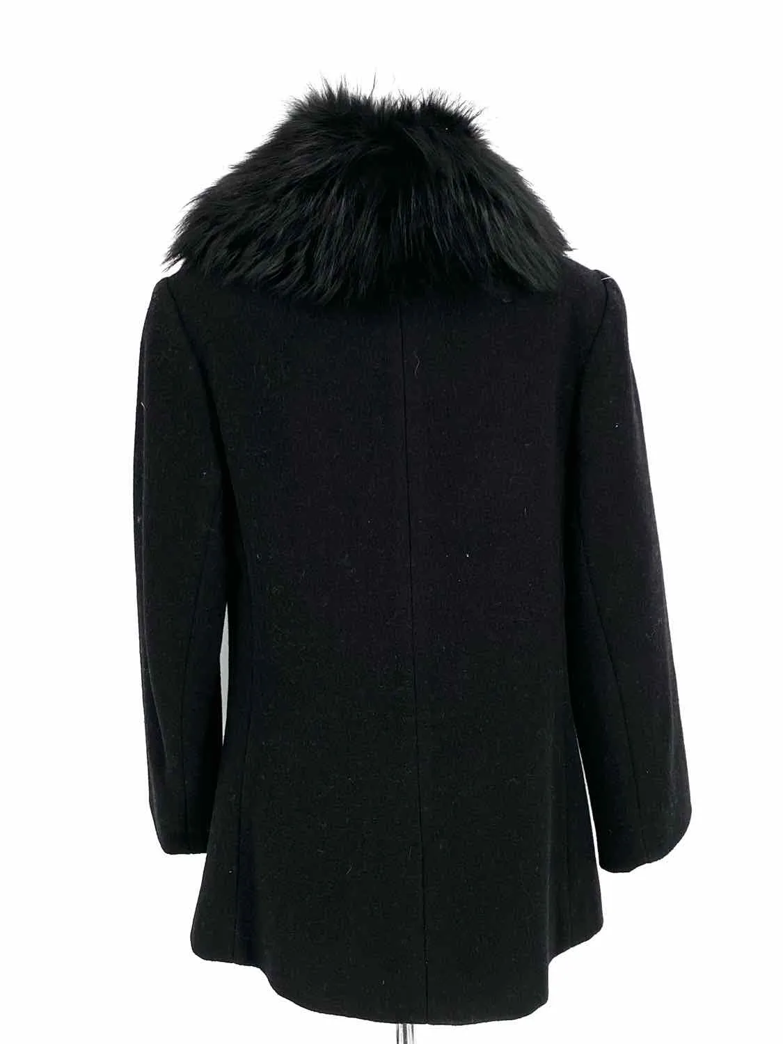 Women's Black Wool Size M Coat