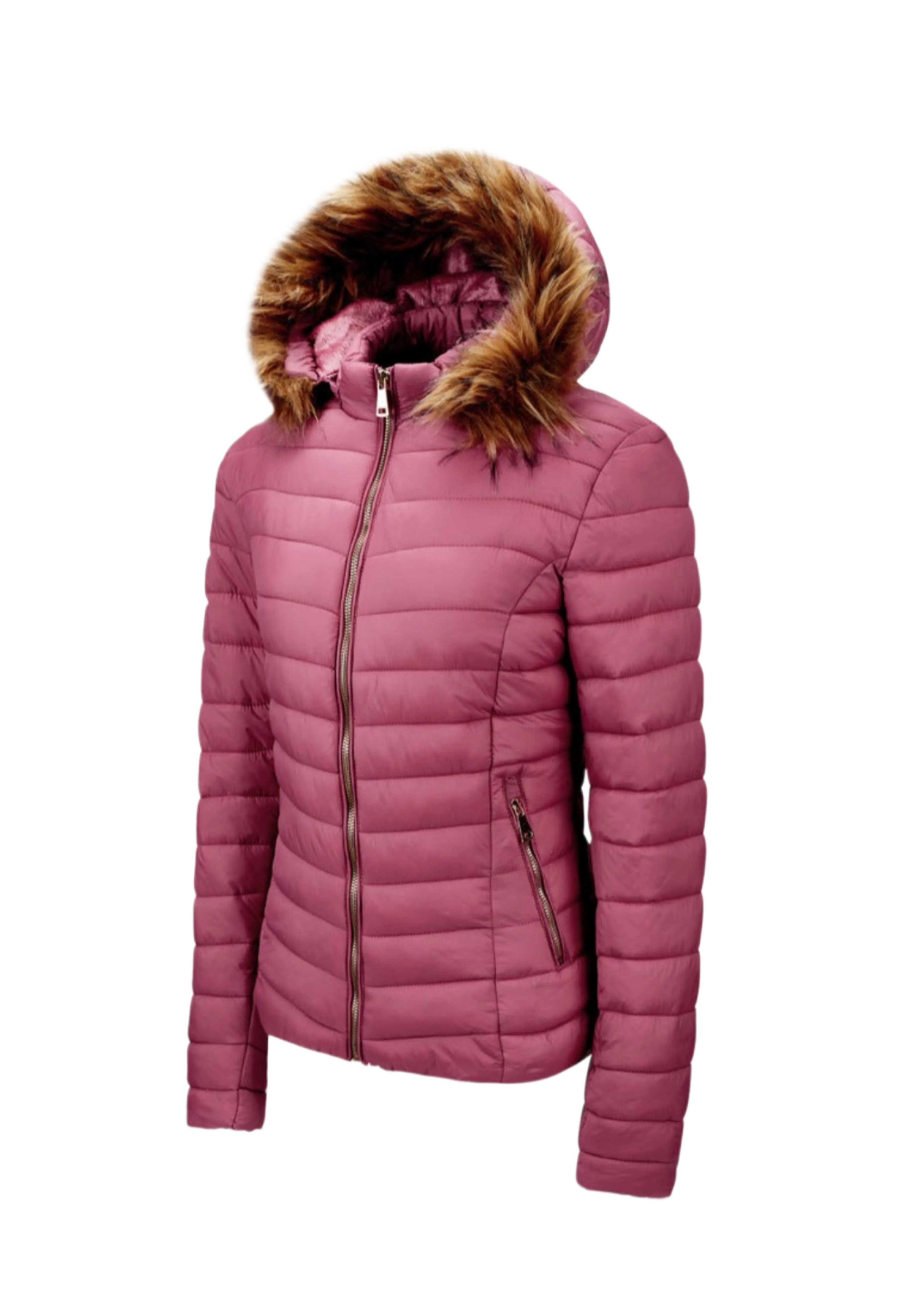 Women's Fur Collar Cotton Hooded Jacket