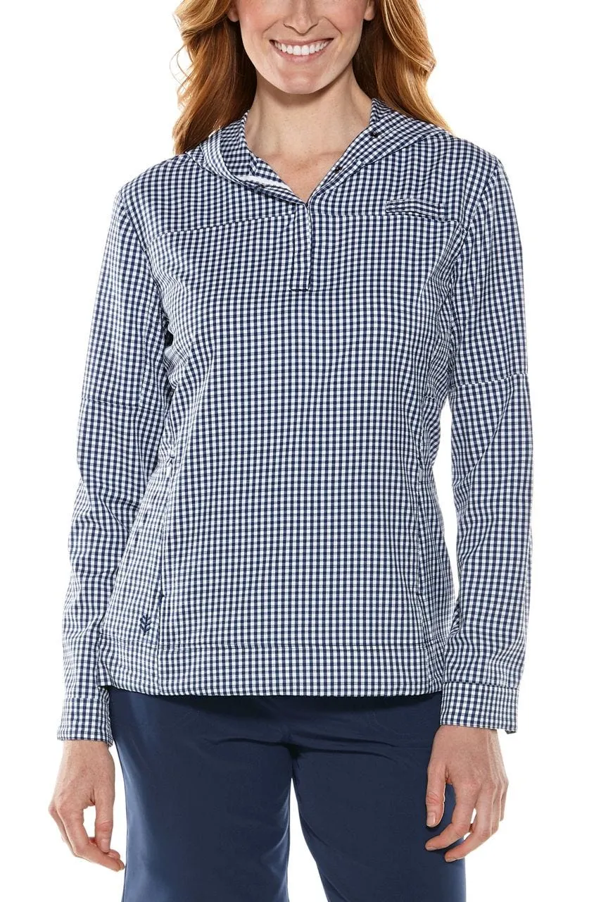 Women's Sea Spray Henley | Navy Gingham