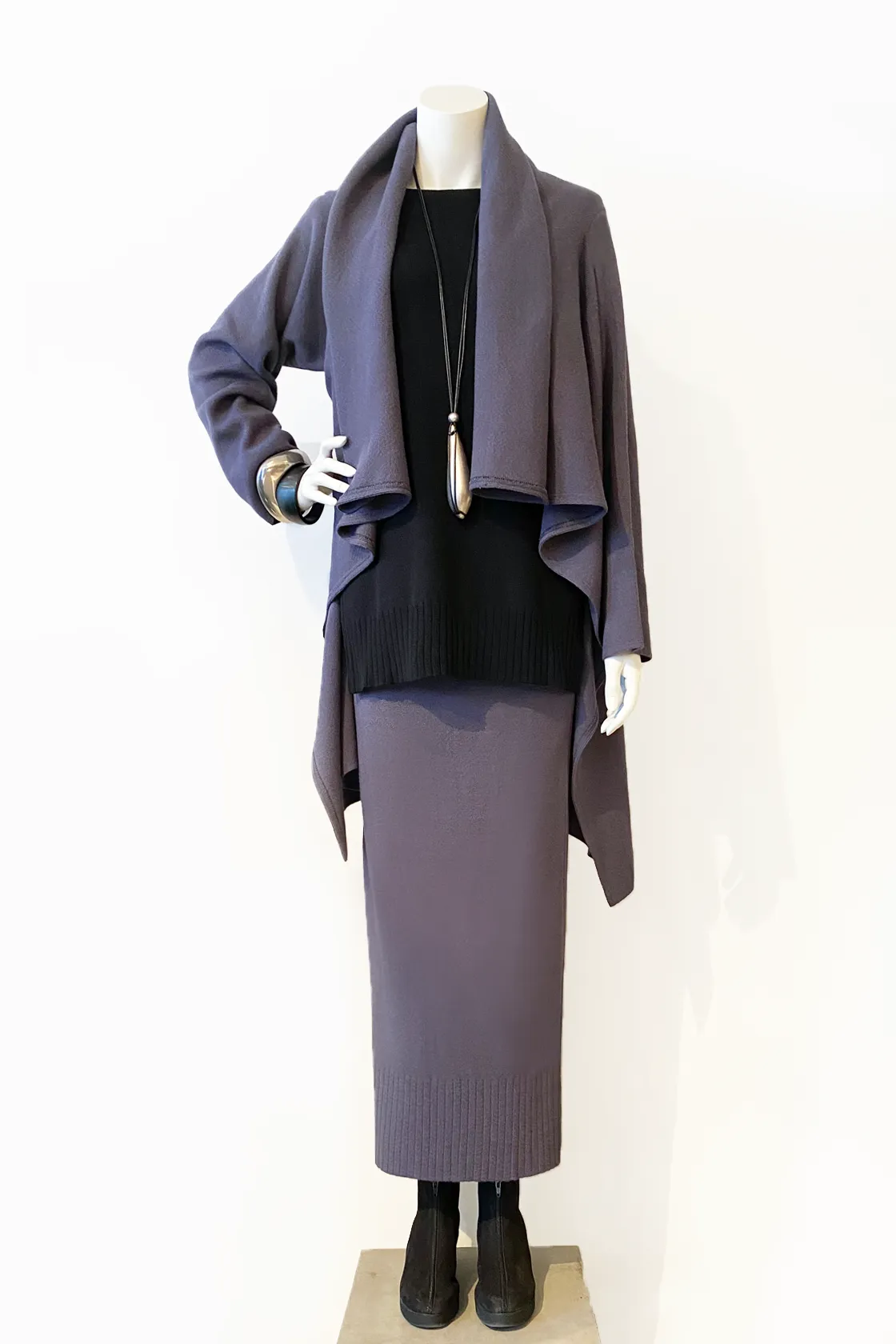 Wrap Jacket in Steel Mi-Nu