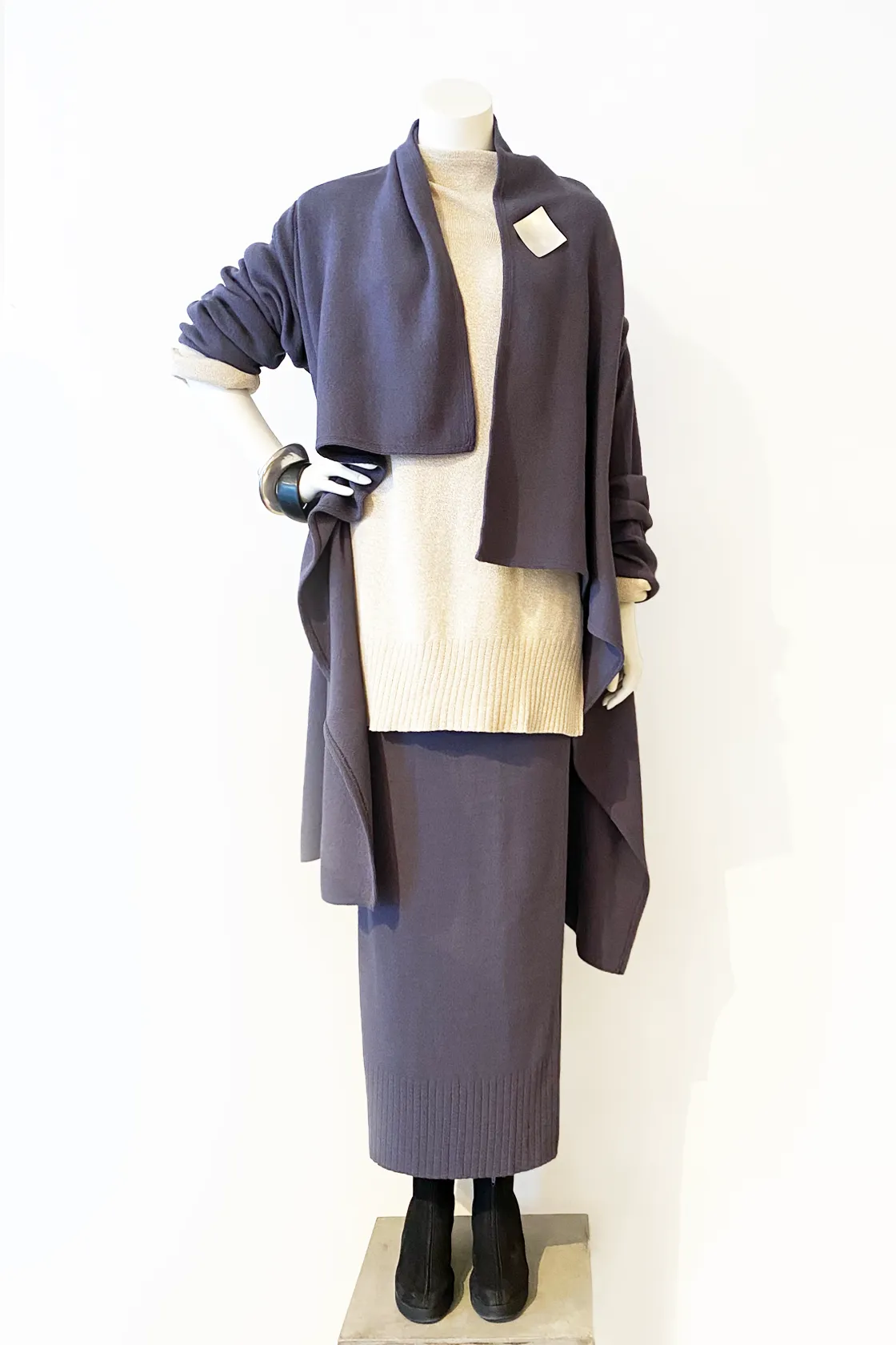 Wrap Jacket in Steel Mi-Nu